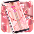 Rose gold lock screen zipper icon