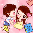 ไอคอนของโปรแกรม: Pink Cute Couple Cartoon …