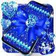 Blue glitter diamond wallpaper