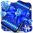 Blue glitter diamond wallpaper