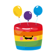 أيقونة البرنامج: Happy Birthday Stickers -…