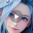 Icoon van programma: Blue Hair Girl Live Wallp…