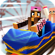 Roller Coaster Craft Blocky Building  RCT Games icon