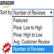 Amazon sort by Review Count