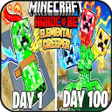 I Survived 100 Days as CREEPER