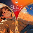 ไอคอนของโปรแกรม: Zipper Wallpaper: Lock Sc…