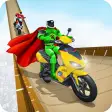 Superhero Bike Scooter Stunts