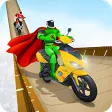 Superhero Bike Scooter Stunts
