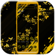 Ikon program: Yellow Black Flower Theme