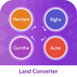 Hectare, Acre , Bigha , Guntha Converter