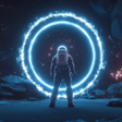 أيقونة البرنامج: Space Portal Blue Live Wa…