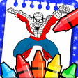 spider super heroes coloring cartoon womens game