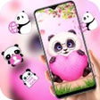 Icon of program: Pink Cartoon Panda Love t…