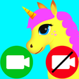 Ikona programu: unicorn fake video call g…