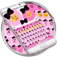 Emoji Keyboard Bow Pink Black