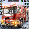 Fire Truck Driving Rescue Game