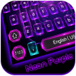 Neon Purple Keyboard Theme