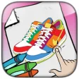 Sneakers Glitter Coloring Page