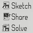 Symbol des Programms: Sketch, Share, Solve