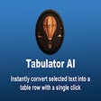 Tabulator AI - Selected Text to Table Row