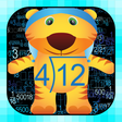 How to do long division math icon