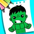 プログラムのアイコン：Superhero Glitter Colorin…