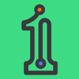 程序图标：1 km radius: Draw a circl…