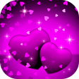 Purple Love Heart Live hd Wallpaper icon