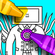 Icoon van programma: Titan tv man Coloring Boo…