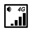 4G LTE  5G coverage monitor icon