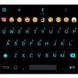 Emoji Keyboard Flat Black Blue