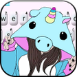 Hat Unicorn Girl Keyboard Them icon