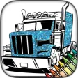 Truck Glitter Coloring Pages