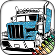 Ícone do programa: Truck Glitter Coloring Pa…