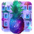 Galaxy Glitter Pineapple keyboard