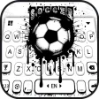 Soccer Doodle Drip Keyboard Background