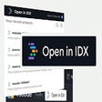 Icoon van programma: Open in IDX