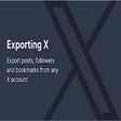 Icon of program: Exporting X