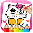 プログラムのアイコン：Kitty Coloring Book & Dra…