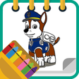 Icon of program: Dog Patrol Coloring Game
