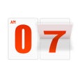 Ikona programu: Mini Clock - flip white n…