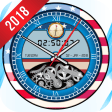 USA Analog Clock Live Wallpaper 2018 Widget Flag