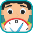 Kids learn to tell time and reading clock hands