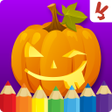 プログラムのアイコン：Kids coloring book hallow…