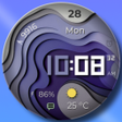 ไอคอนของโปรแกรม: WAVES - Digital Watch Fac…