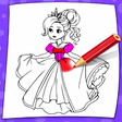 Princess Color Book For Kids