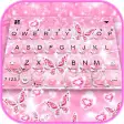 Pink Butterfly Gravity Keyboard Theme