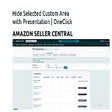 Hide Selected Custom Area with Presentation | OneClick