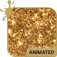 Gold Glitter Animated Keyboard