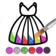 Glitter Dress Coloring Game